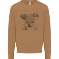 Koala Bear Sketch Ecology Environment Mens Sweatshirt Jumper Caramel Latte
