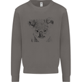 Koala Bear Sketch Ecology Environment Mens Sweatshirt Jumper Charcoal