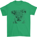 Koala Bear Sketch Ecology Environment Mens T-Shirt Cotton Gildan Irish Green