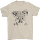 Koala Bear Sketch Ecology Environment Mens T-Shirt Cotton Gildan Sand