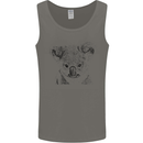 Koala Bear Sketch Ecology Environment Mens Vest Tank Top Charcoal