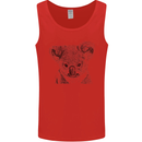 Koala Bear Sketch Ecology Environment Mens Vest Tank Top Red