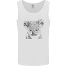 Koala Bear Sketch Ecology Environment Mens Vest Tank Top White
