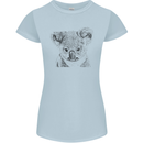 Koala Bear Sketch Ecology Environment Womens Petite Cut T-Shirt Light Blue