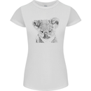 Koala Bear Sketch Ecology Environment Womens Petite Cut T-Shirt White