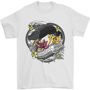 Koi Carp Yin and Yang Fish Pond Mens T-Shirt Cotton Gildan White