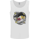 Koi Carp Yin and Yang Fish Pond Mens Vest Tank Top White