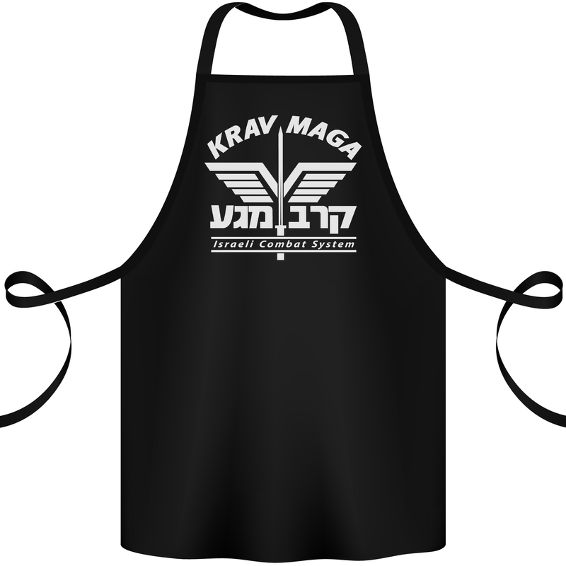 Krav Maga Israeli Defence System MMA Cotton Apron 100% Organic Black