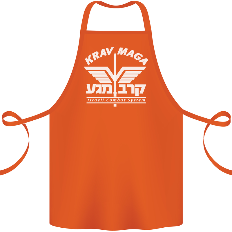 Krav Maga Israeli Defence System MMA Cotton Apron 100% Organic Orange