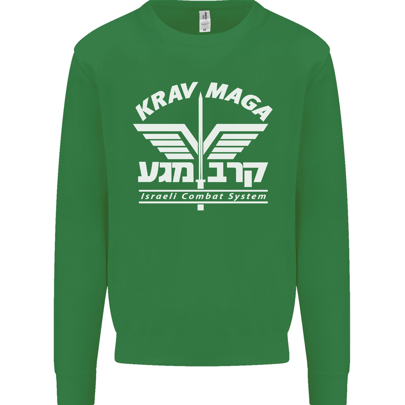 Krav Maga Israeli Defence System MMA Kids Sweatshirt Jumper Irish Green