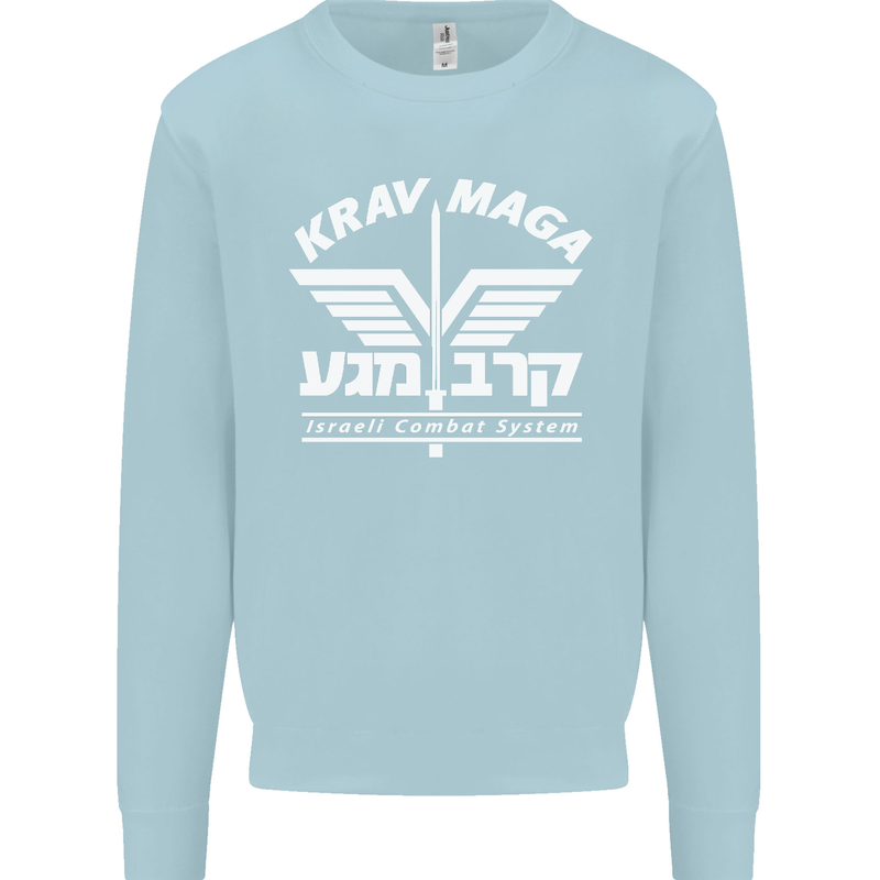 Krav Maga Israeli Defence System MMA Kids Sweatshirt Jumper Light Blue