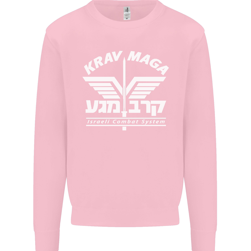 Krav Maga Israeli Defence System MMA Kids Sweatshirt Jumper Light Pink