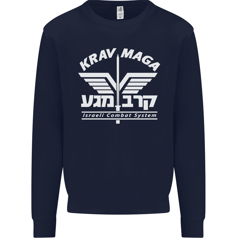 Krav Maga Israeli Defence System MMA Kids Sweatshirt Jumper Navy Blue