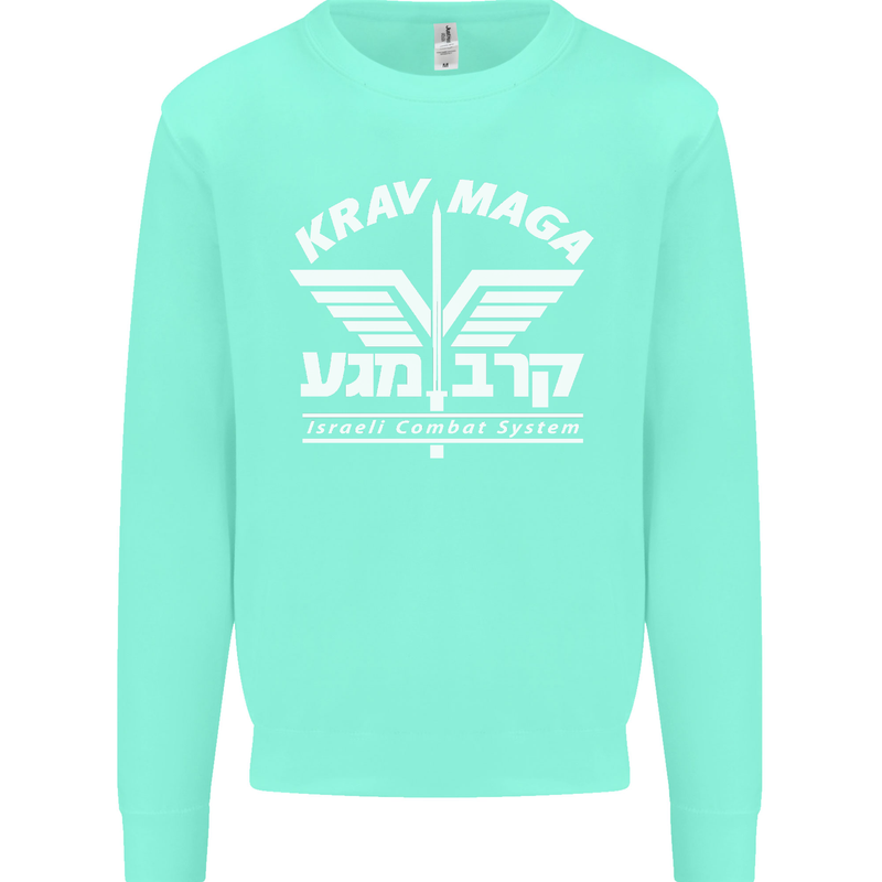 Krav Maga Israeli Defence System MMA Kids Sweatshirt Jumper Peppermint