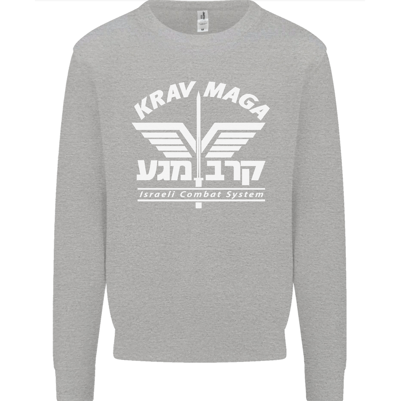 Krav Maga Israeli Defence System MMA Kids Sweatshirt Jumper Sports Grey