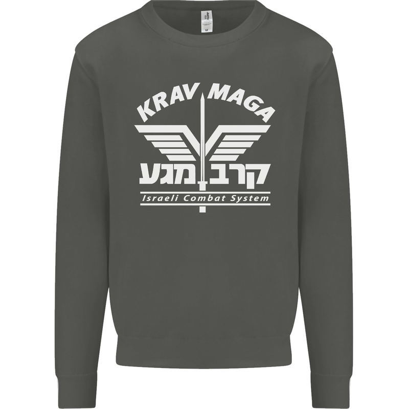 Krav Maga Israeli Defence System MMA Kids Sweatshirt Jumper Storm Grey