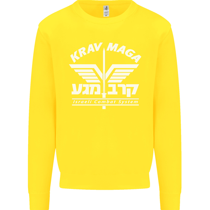 Krav Maga Israeli Defence System MMA Kids Sweatshirt Jumper Yellow