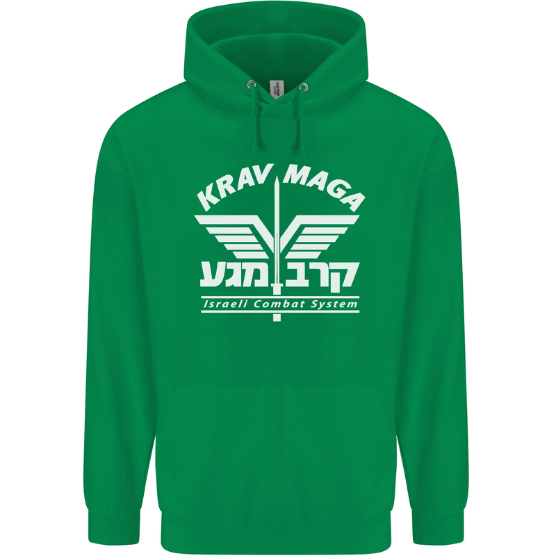 Krav Maga Israeli Defence System MMA Mens 80% Cotton Hoodie Irish Green