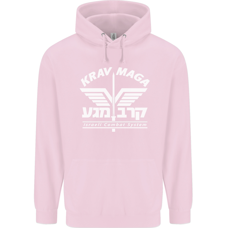 Krav Maga Israeli Defence System MMA Mens 80% Cotton Hoodie Light Pink