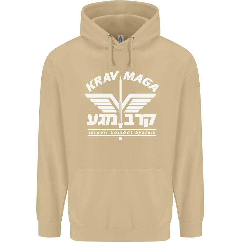 Krav Maga Israeli Defence System MMA Mens 80% Cotton Hoodie Sand