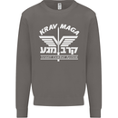Krav Maga Israeli Defence System MMA Mens Sweatshirt Jumper Charcoal