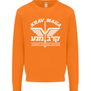 Krav Maga Israeli Defence System MMA Mens Sweatshirt Jumper Orange