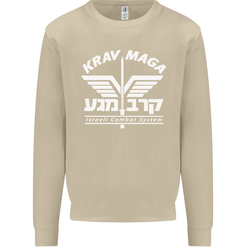 Krav Maga Israeli Defence System MMA Mens Sweatshirt Jumper Sand