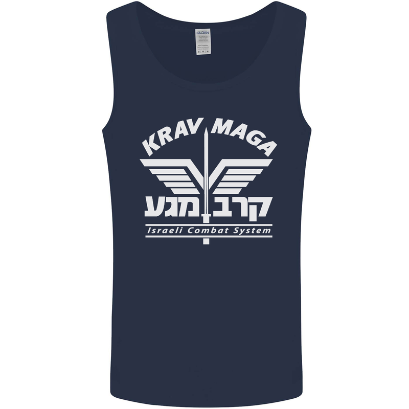 Krav Maga Israeli Defence System MMA Mens Vest Tank Top Navy Blue