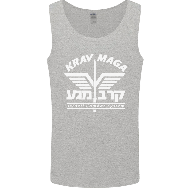 Krav Maga Israeli Defence System MMA Mens Vest Tank Top Sports Grey