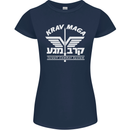 Krav Maga Israeli Defence System MMA Womens Petite Cut T-Shirt Navy Blue