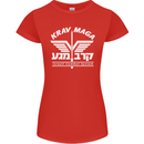 Krav Maga Israeli Defence System MMA Womens Petite Cut T-Shirt Red