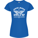 Krav Maga Israeli Defence System MMA Womens Petite Cut T-Shirt Royal Blue