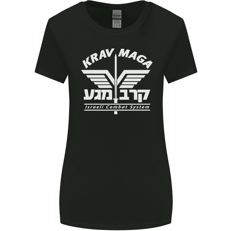 Krav Maga Israeli Defence System MMA Womens Wider Cut T-Shirt Black