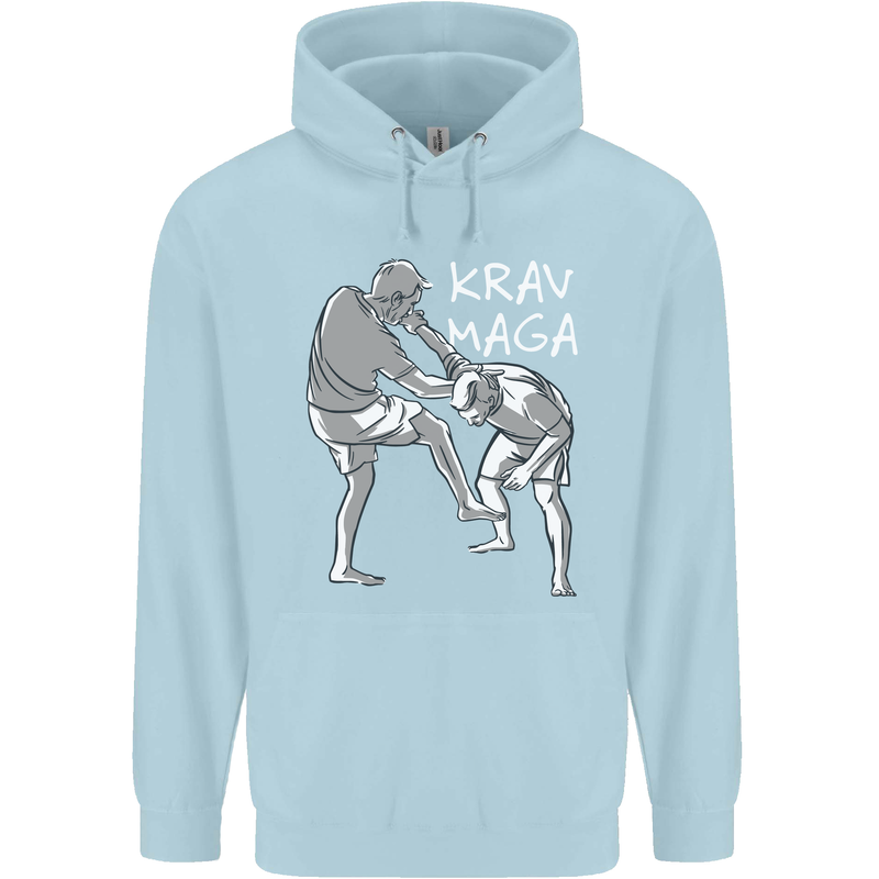 Krav Maga Mixed Martial Arts MMA Fighting Childrens Kids Hoodie Light Blue