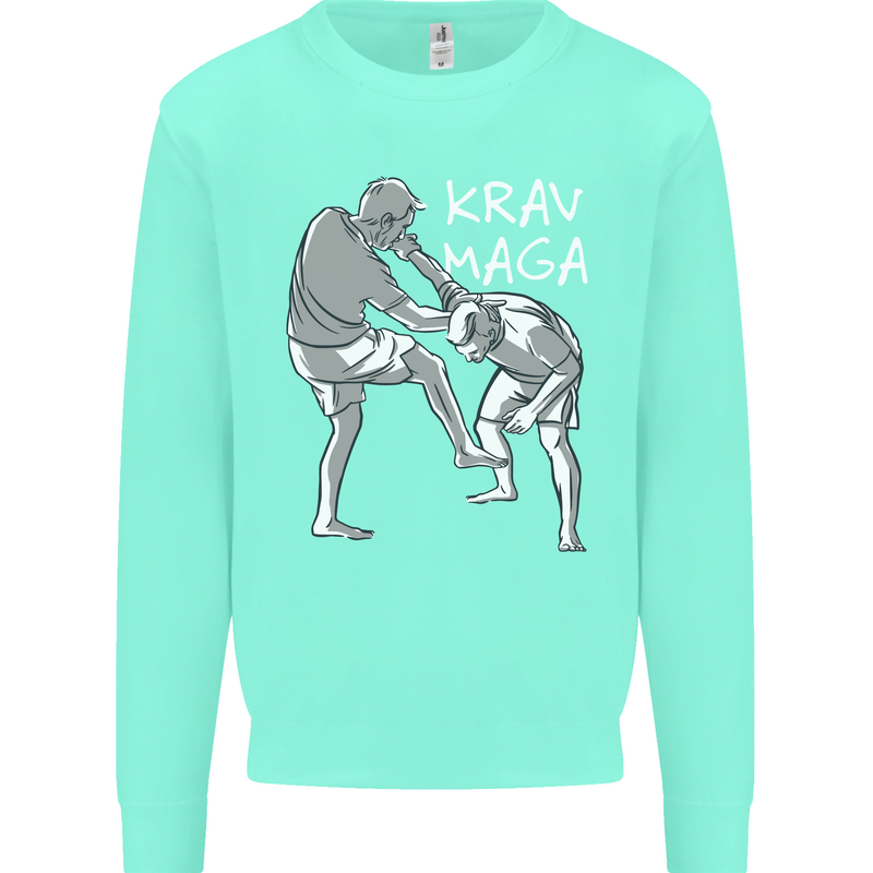 Krav Maga Mixed Martial Arts MMA Fighting Kids Sweatshirt Jumper Peppermint