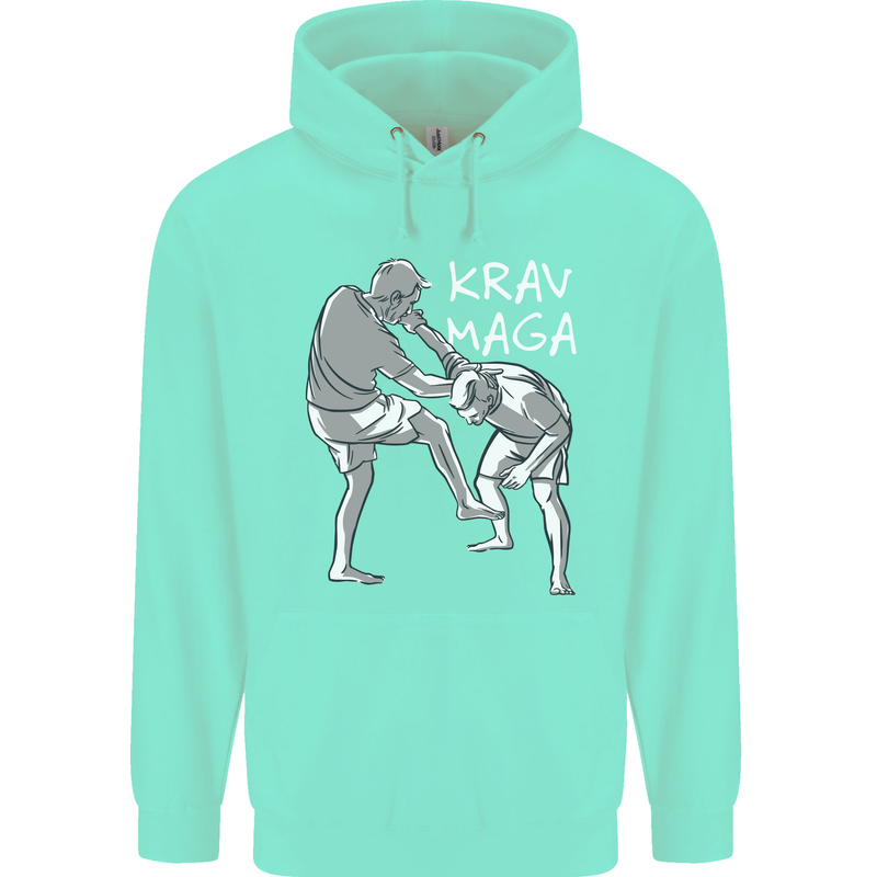 Krav Maga Mixed Martial Arts MMA Fighting Mens 80% Cotton Hoodie Peppermint