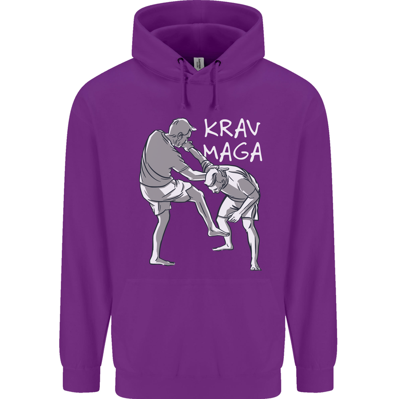 Krav Maga Mixed Martial Arts MMA Fighting Mens 80% Cotton Hoodie Purple