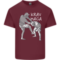 Krav Maga Mixed Martial Arts MMA Fighting Mens Cotton T-Shirt Tee Top Maroon
