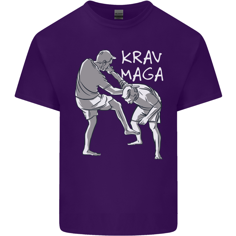 Krav Maga Mixed Martial Arts MMA Fighting Mens Cotton T-Shirt Tee Top Purple
