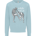 Krav Maga Mixed Martial Arts MMA Fighting Mens Sweatshirt Jumper Light Blue