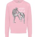 Krav Maga Mixed Martial Arts MMA Fighting Mens Sweatshirt Jumper Light Pink