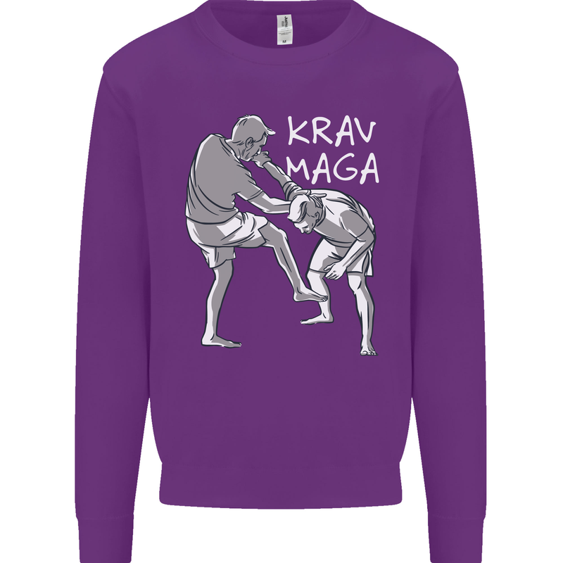 Krav Maga Mixed Martial Arts MMA Fighting Mens Sweatshirt Jumper Purple