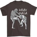 Krav Maga Mixed Martial Arts MMA Fighting Mens T-Shirt Cotton Gildan Dark Chocolate