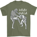 Krav Maga Mixed Martial Arts MMA Fighting Mens T-Shirt Cotton Gildan Military Green
