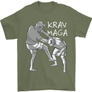 Krav Maga Mixed Martial Arts MMA Fighting Mens T-Shirt Cotton Gildan Military Green