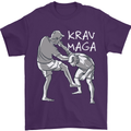 Krav Maga Mixed Martial Arts MMA Fighting Mens T-Shirt Cotton Gildan Purple