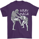Krav Maga Mixed Martial Arts MMA Fighting Mens T-Shirt Cotton Gildan Purple