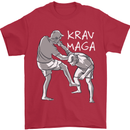Krav Maga Mixed Martial Arts MMA Fighting Mens T-Shirt Cotton Gildan Red