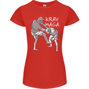 Krav Maga Mixed Martial Arts MMA Fighting Womens Petite Cut T-Shirt Red