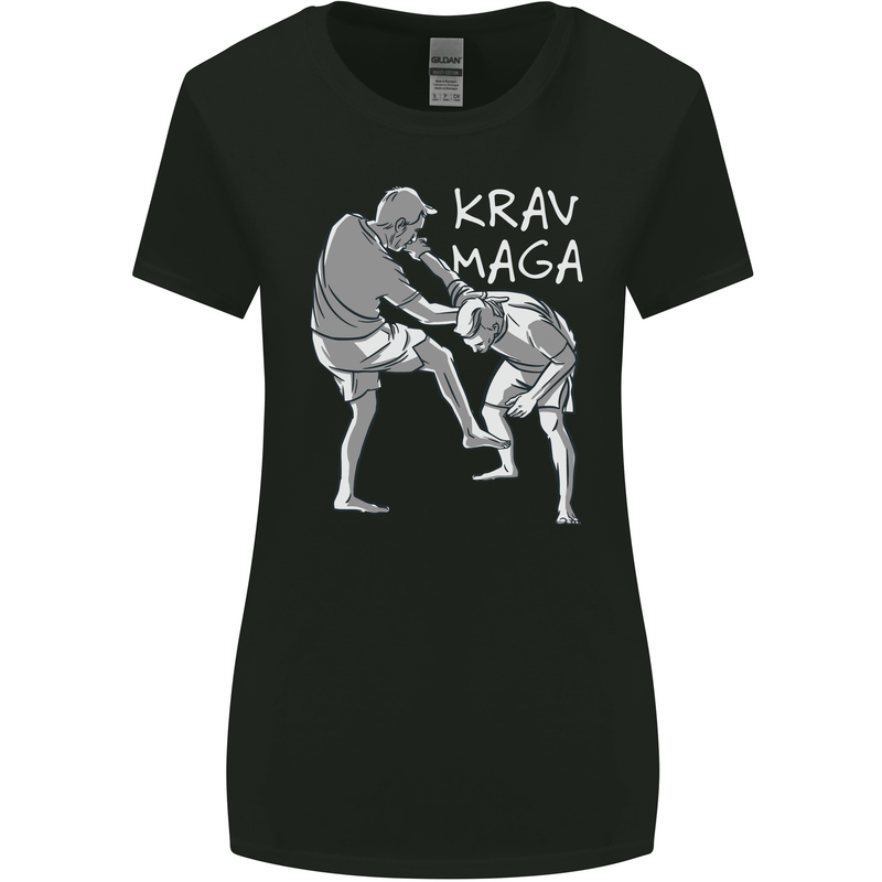 Krav Maga Mixed Martial Arts MMA Fighting Womens Wider Cut T-Shirt Black